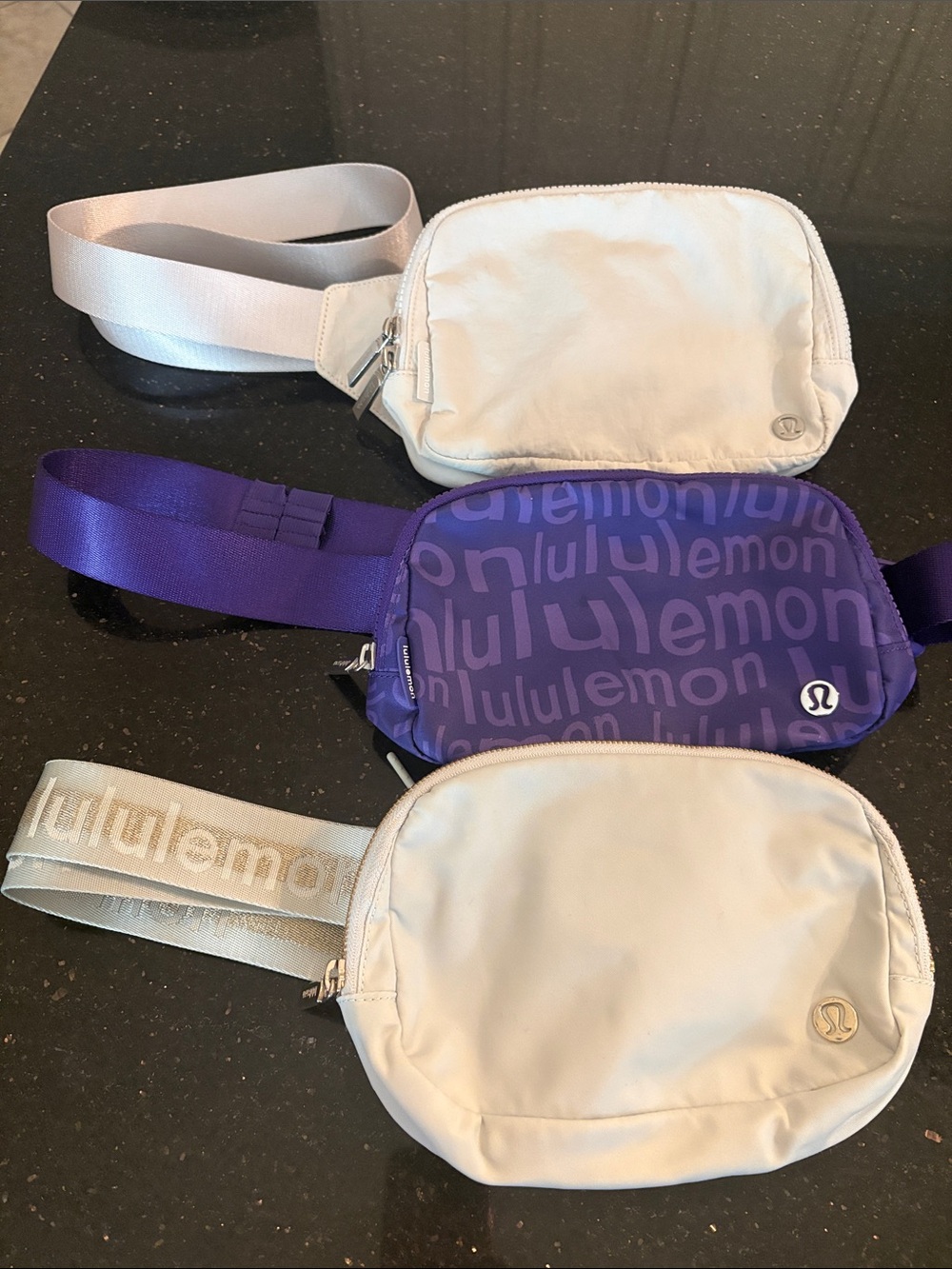 lululemon athletica Purple Logo Waist Pack with White Variants